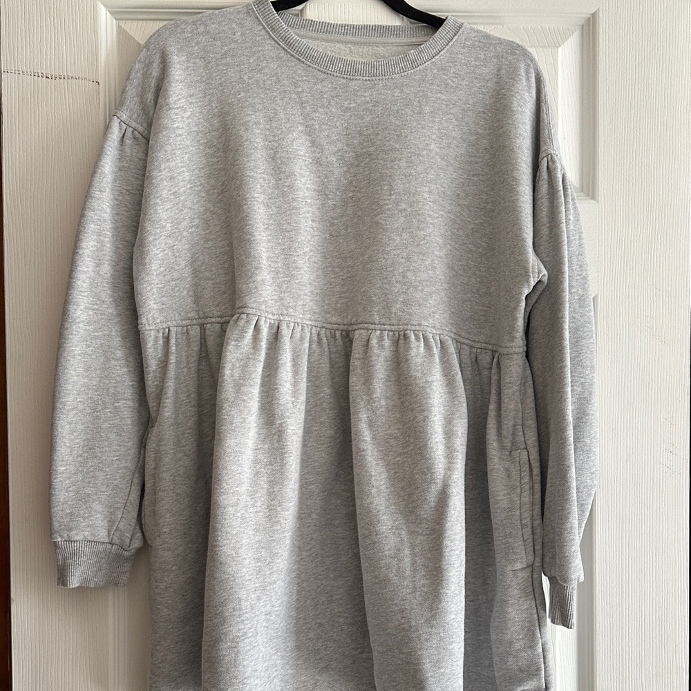 American Eagle Outfitters Heather Gray Sweatshirt Dress